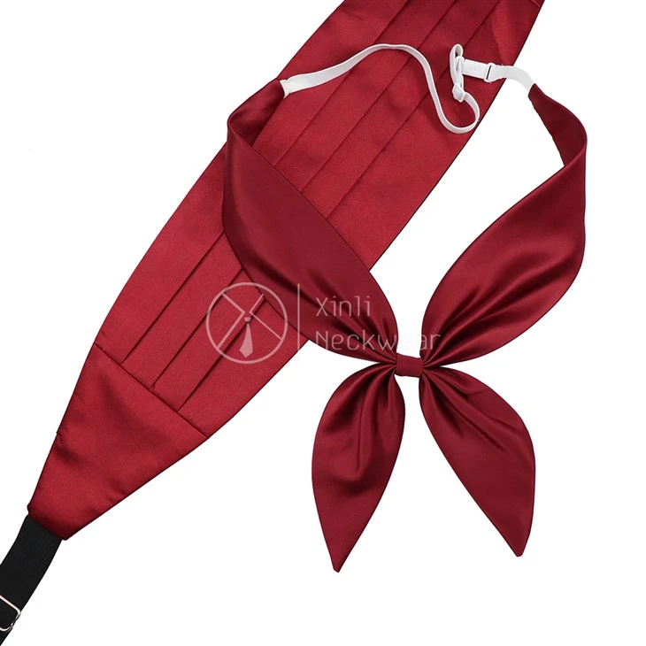 Red Bow Tie And Cummerbund Set
